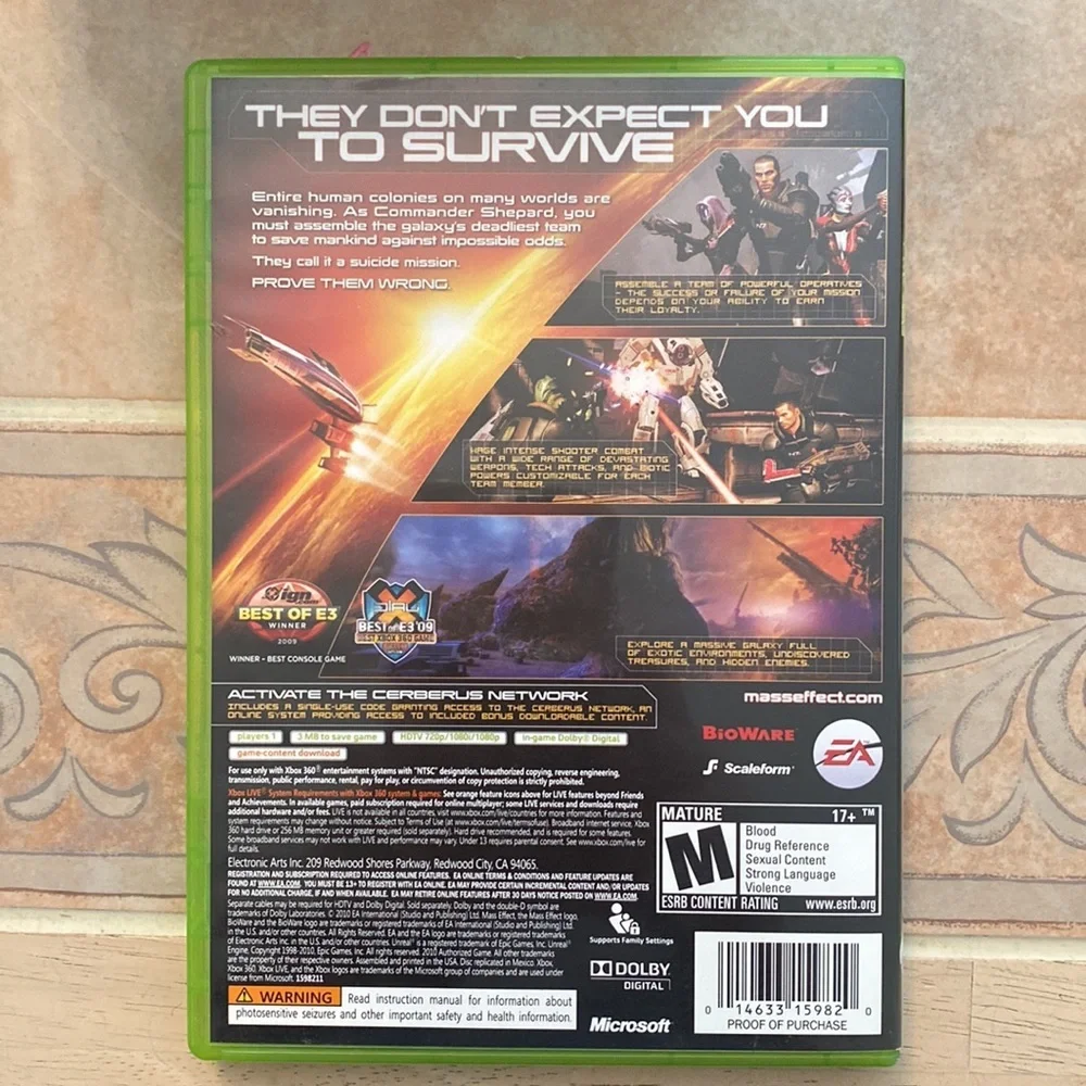 XBox 360 game - Mass Effect 2 - two discs included